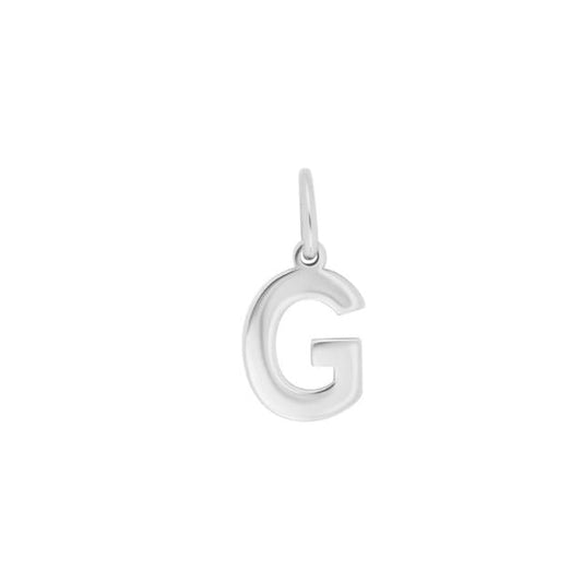 Prime & Pure 9K White Gold Initial Pendant Letter G