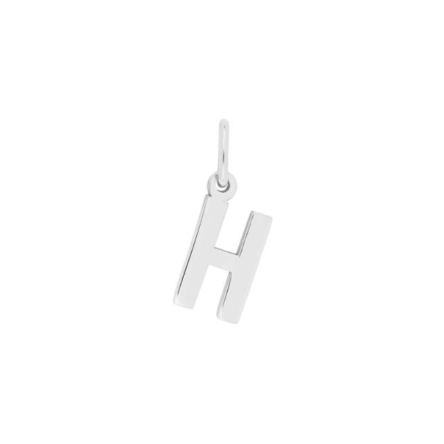 Prime & Pure 9K White Gold Initial Pendant Letter H