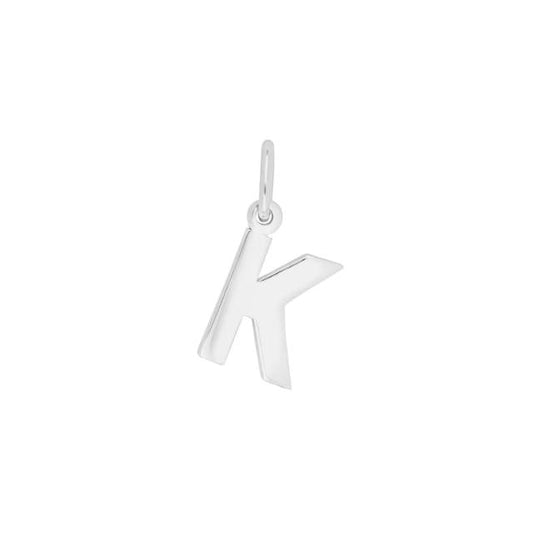 Prime & Pure Sterling Silver Initial Pendant Letter K