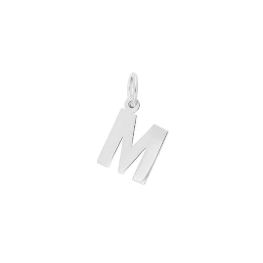 Prime & Pure 9K White Gold Initial Pendant Letter M