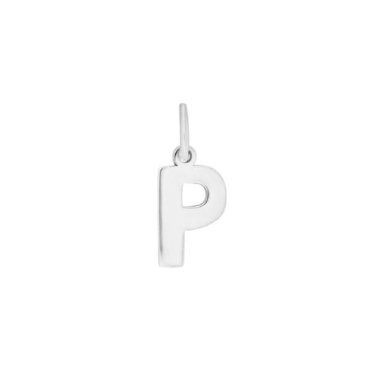 Prime & Pure Sterling Silver Initial Pendant Letter P