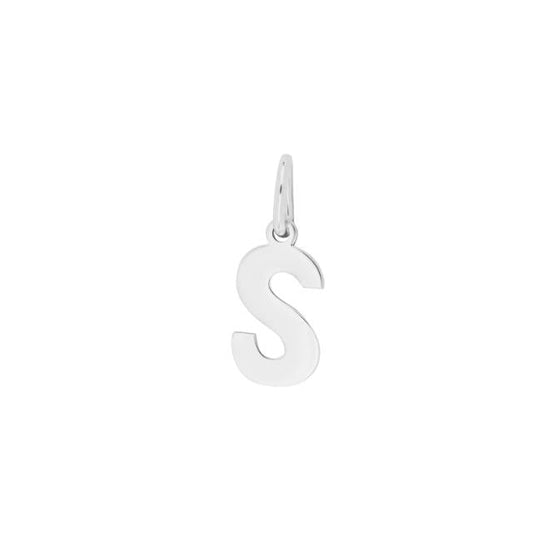 Prime & Pure Sterling Silver Initial Pendant Letter S