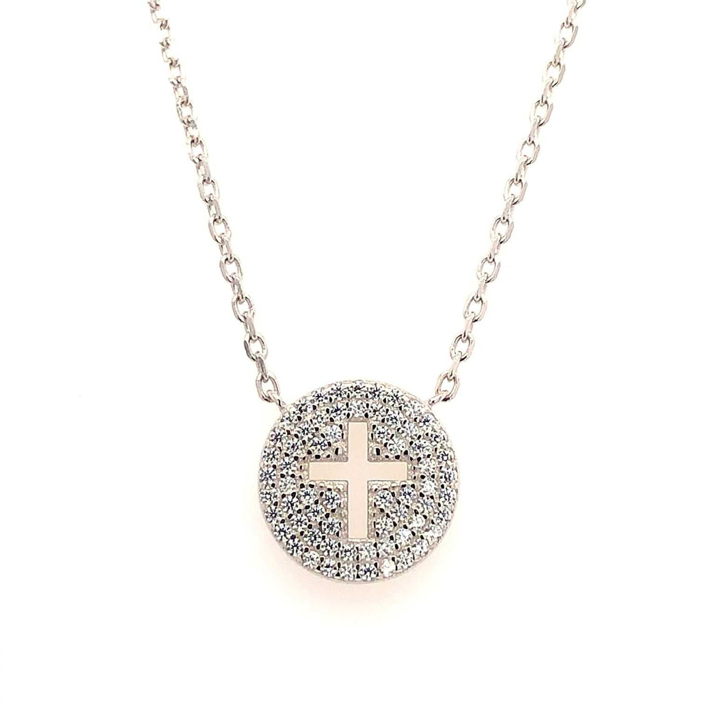 Cross in Zirconia Circle