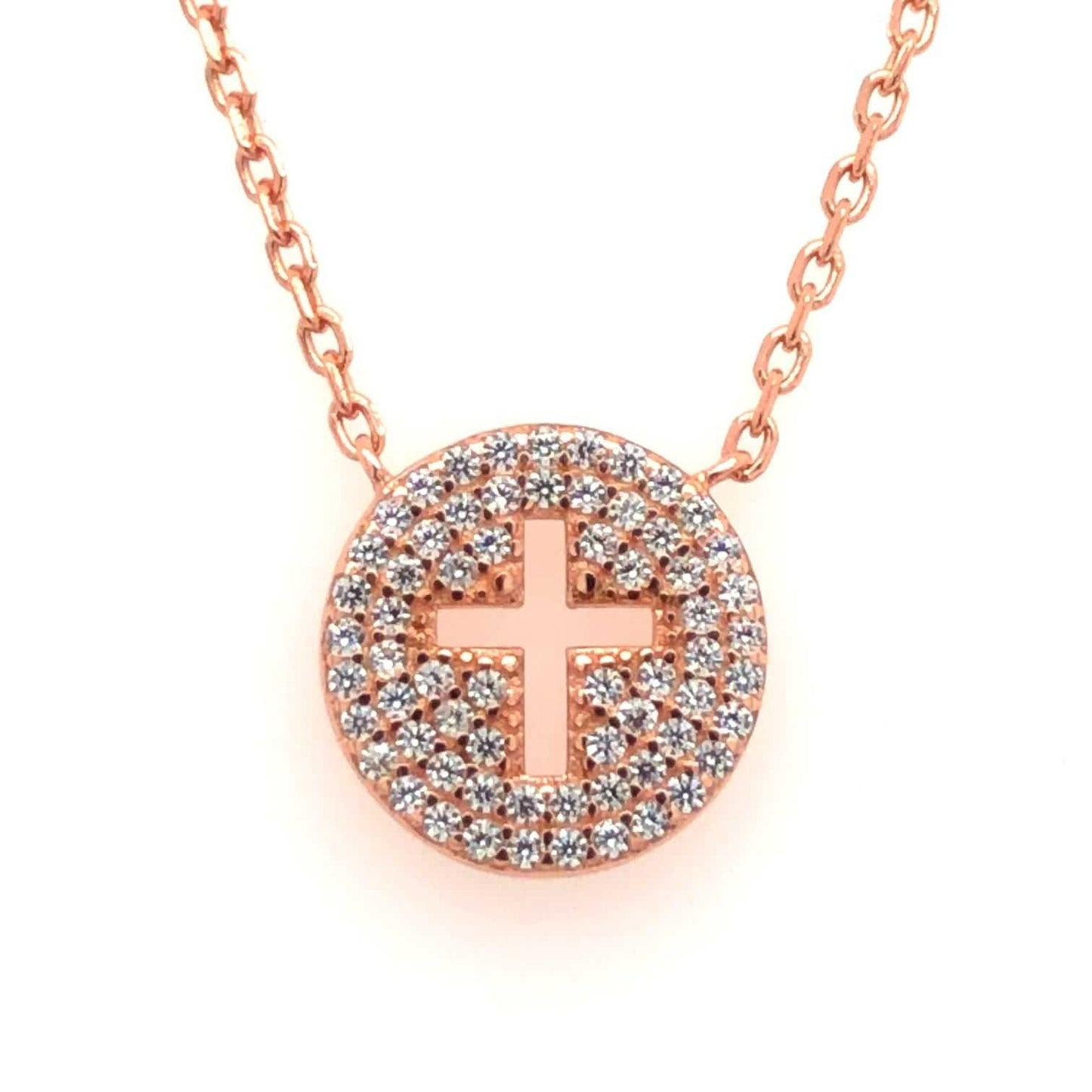 Cross in Zirconia Circle