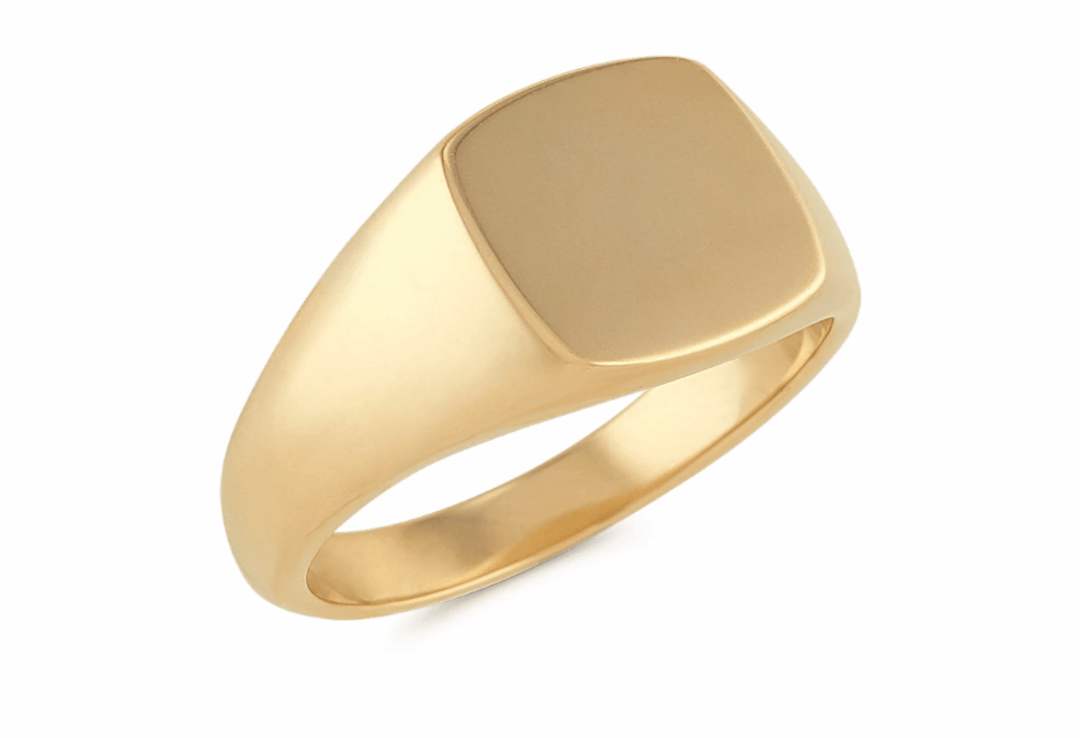 Rectangular signet Ring