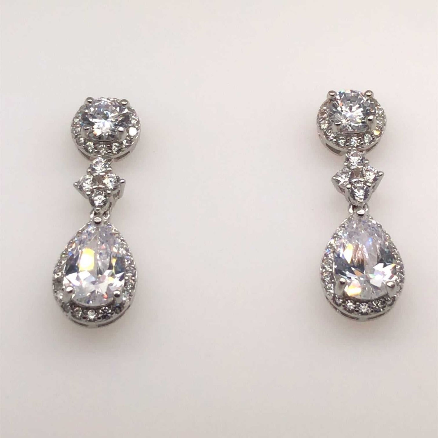 Classy Zirconia Silver Earrings