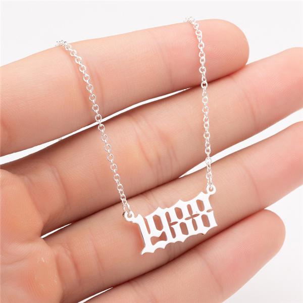 Prime & Pure Sterling Silver Birthyear Necklace 1988