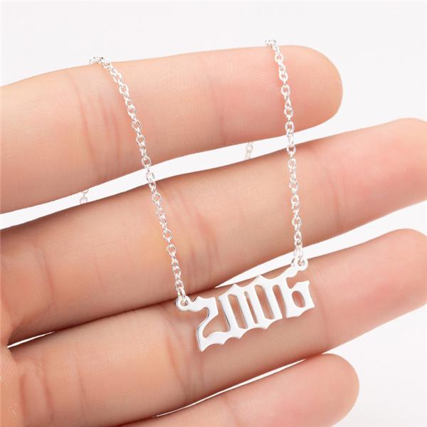 Prime & Pure Sterling Silver Birthyear Necklace 2006