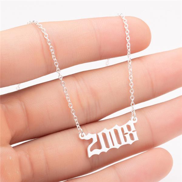 Prime & Pure Sterling Silver Birthyear Necklace 2008