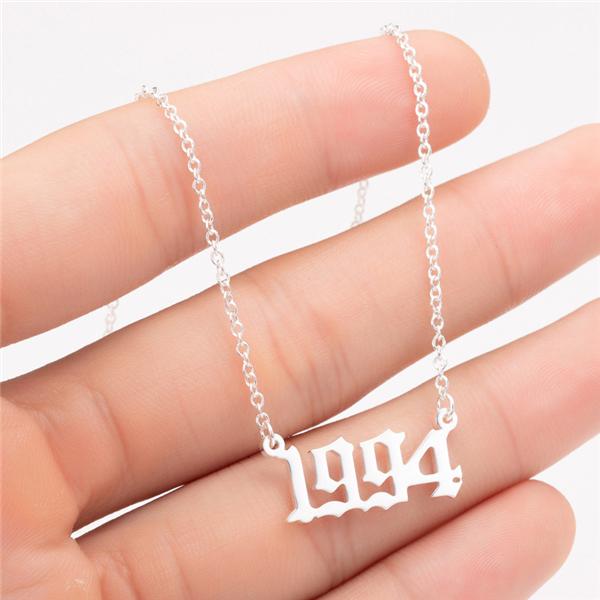Prime & Pure Sterling Silver Birthyear Necklace 1994