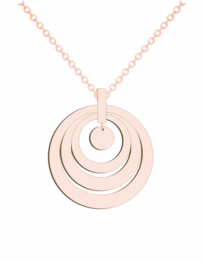 Engraved three name discs Pendant With Picture