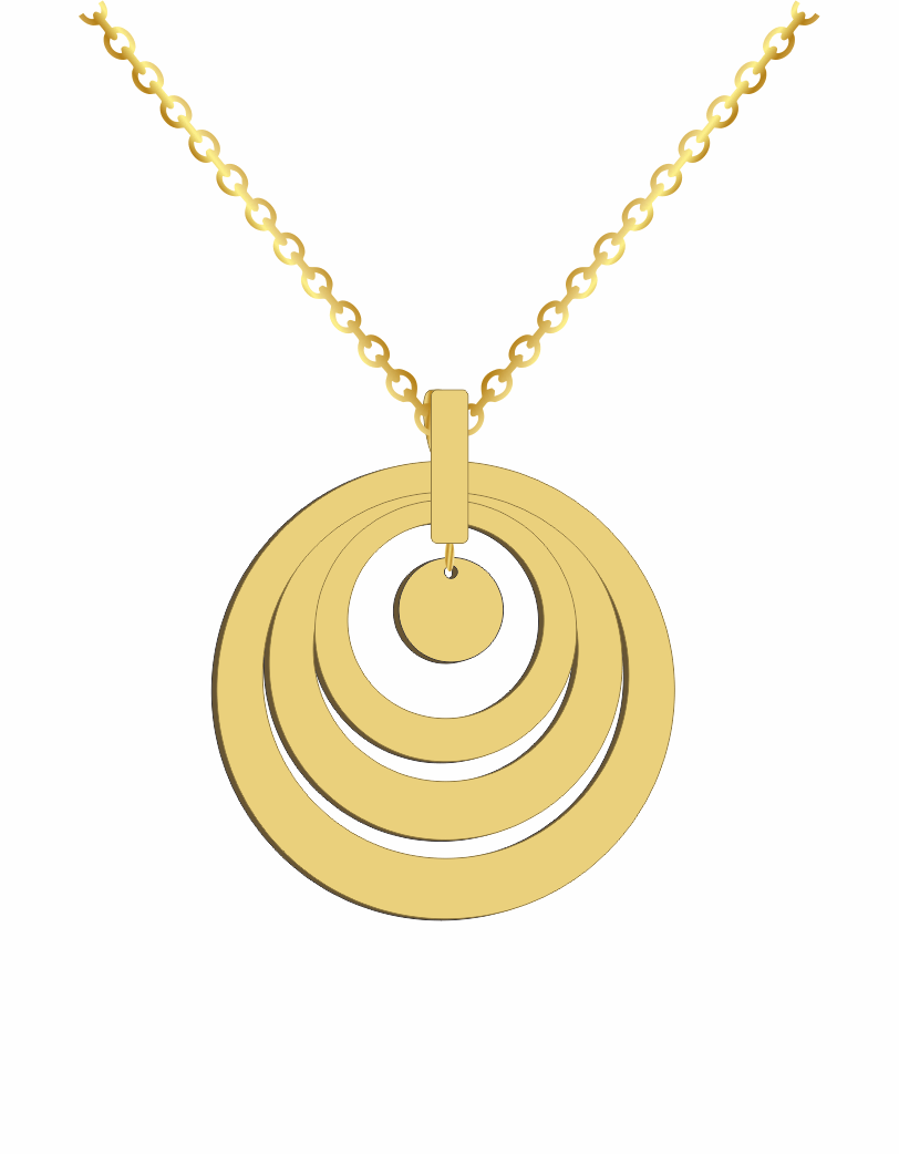 Engraved three name discs Pendant With Picture
