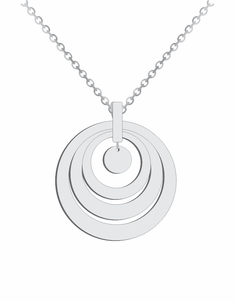 Engraved three name discs Pendant With Picture
