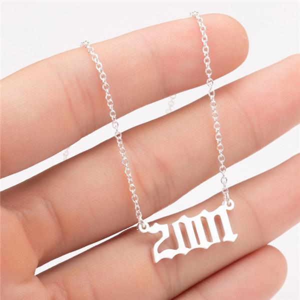 Prime & Pure 9K White Gold Birthyear Necklace 2001
