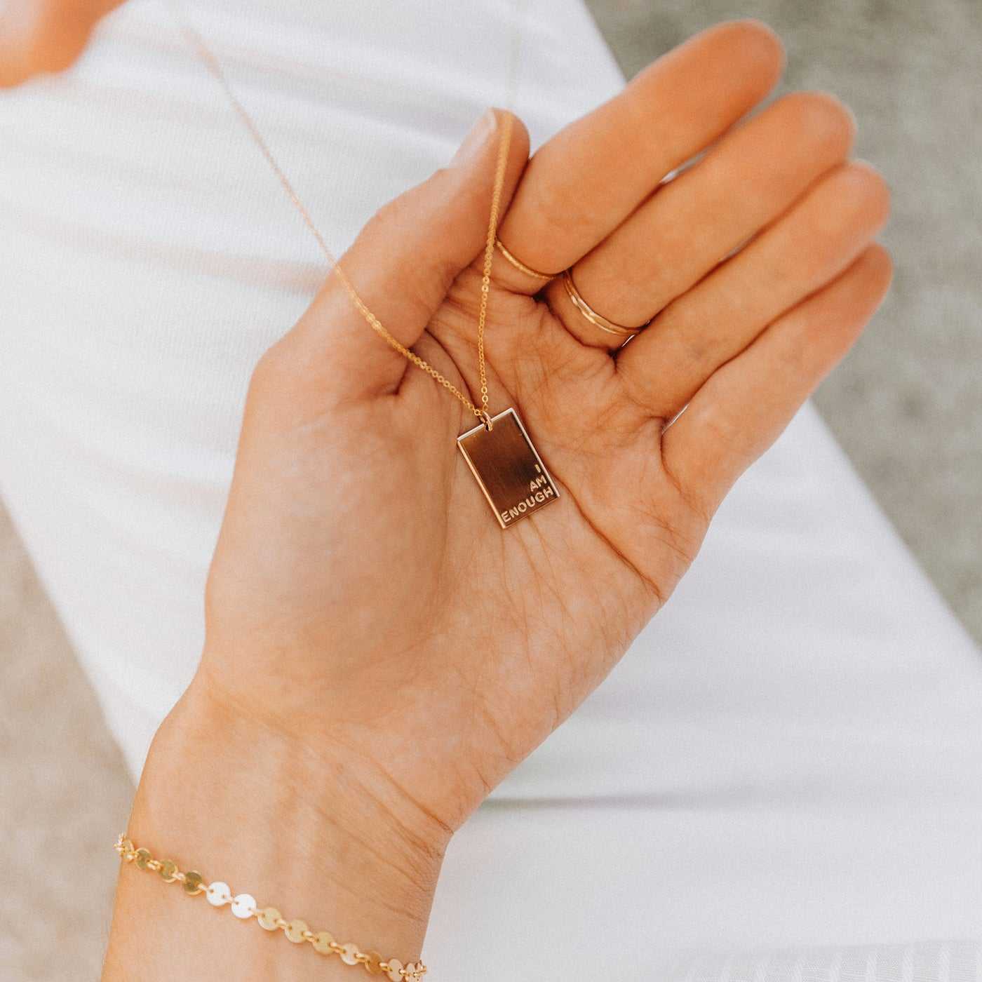 Personalised Rectangle Necklace