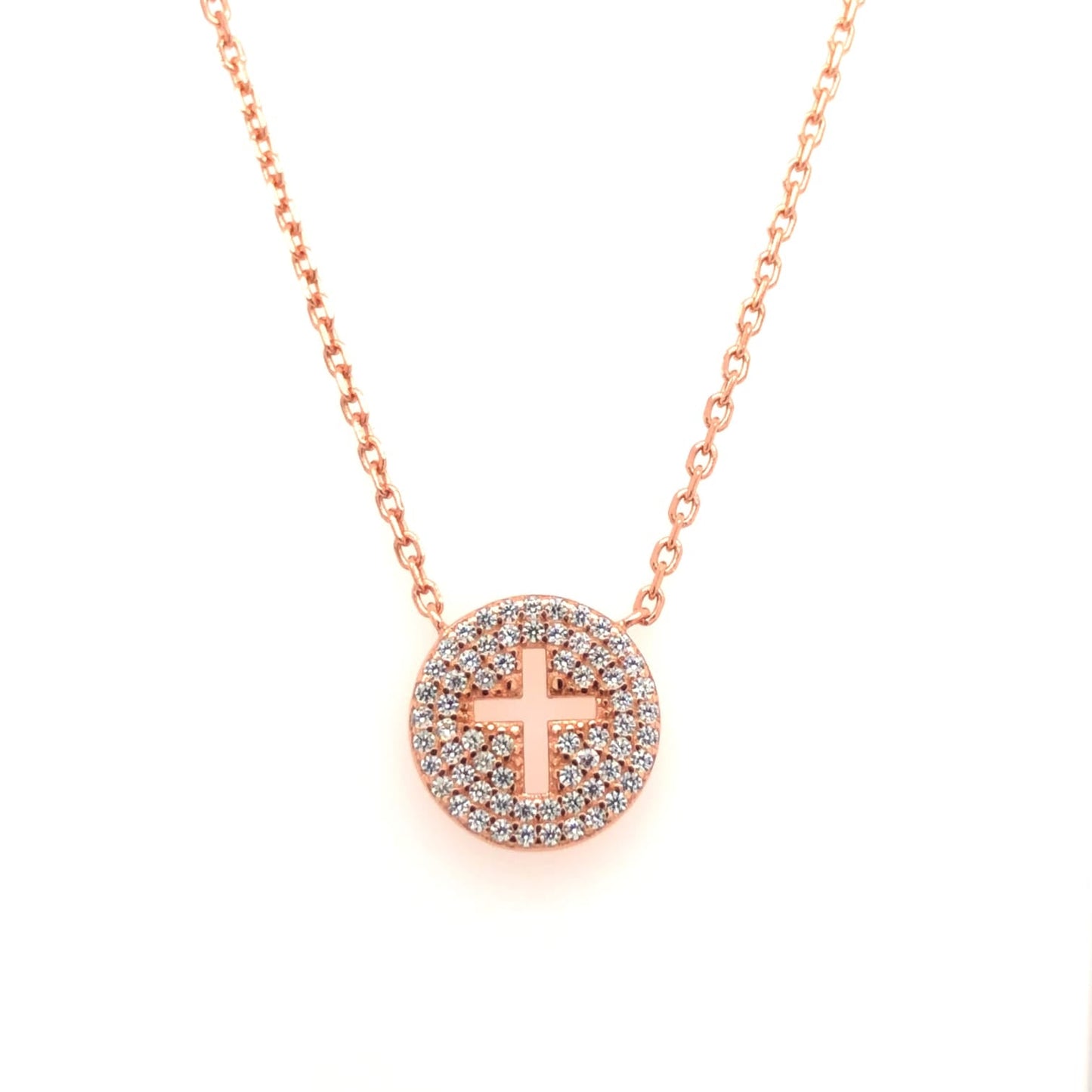Cross in Zirconia Circle