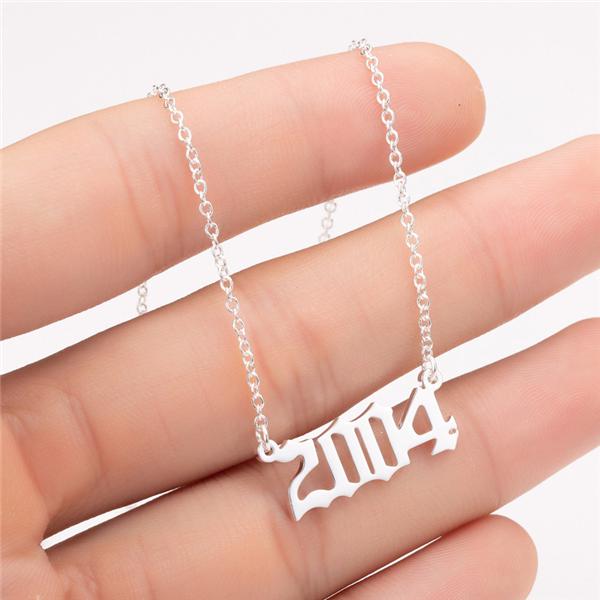 Prime & Pure Sterling Silver Birthyear Necklace 2004