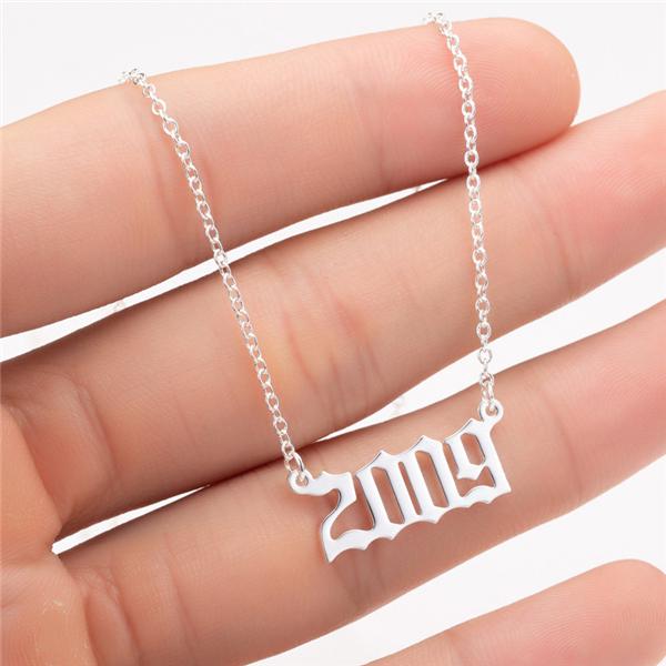 Prime & Pure Sterling Silver Birthyear Necklace 2009