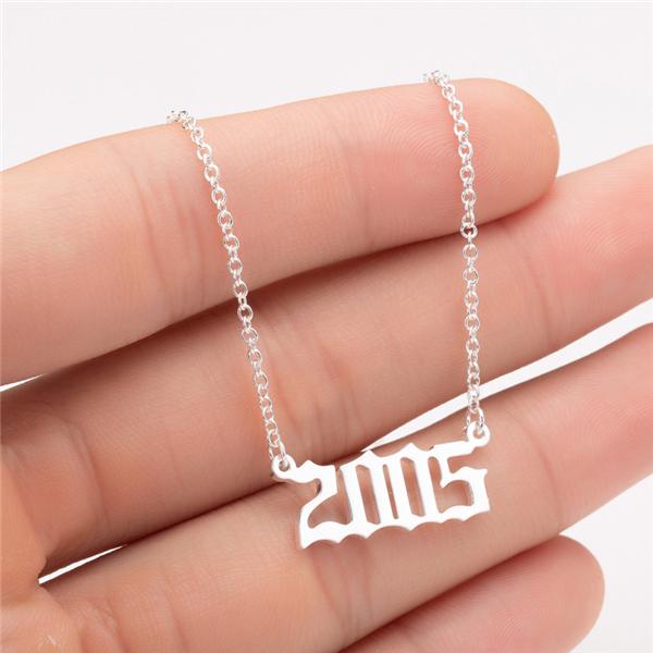 Prime & Pure Sterling Silver Birthyear Necklace 2005