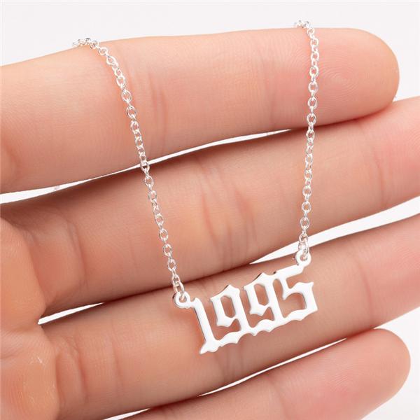 Prime & Pure 9K White Gold Birthyear Necklace 1995
