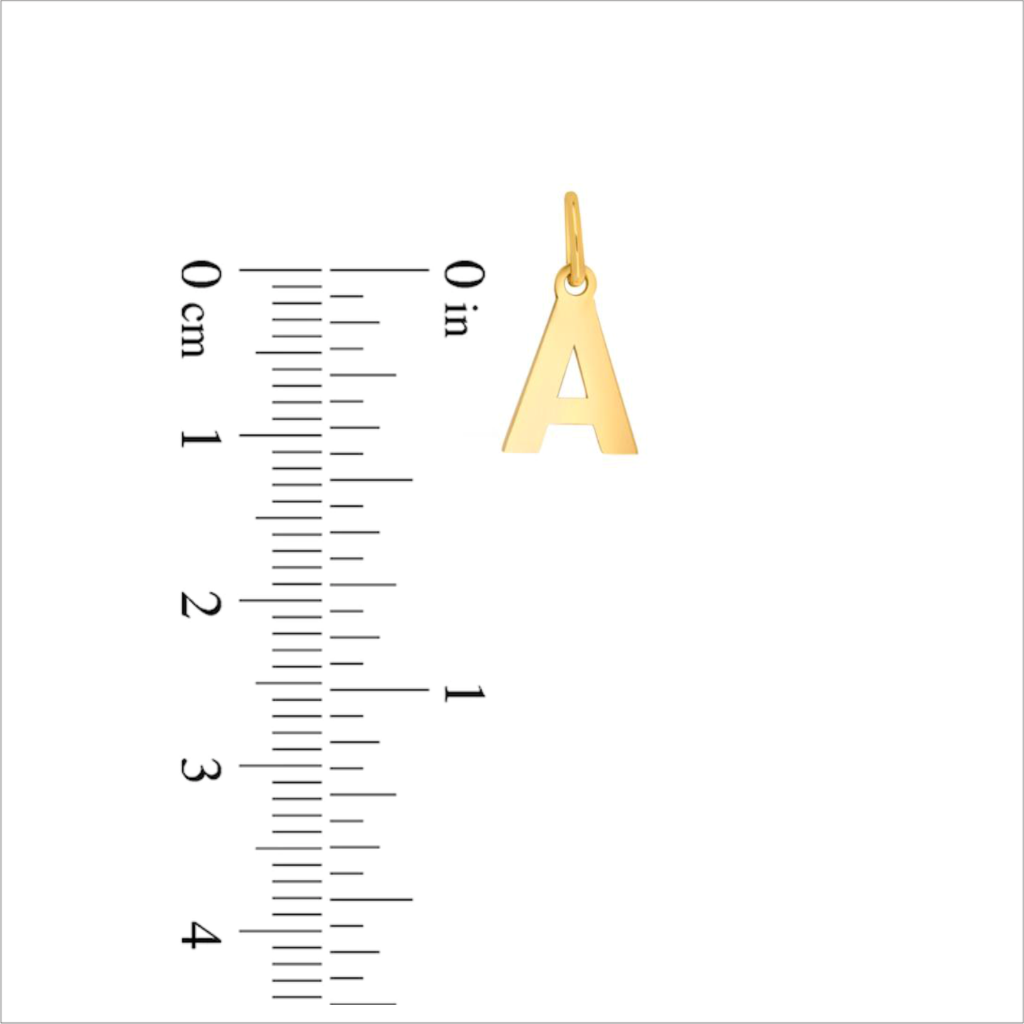 Prime & Pure 9K Yellow Gold Initial Pendant Letter A