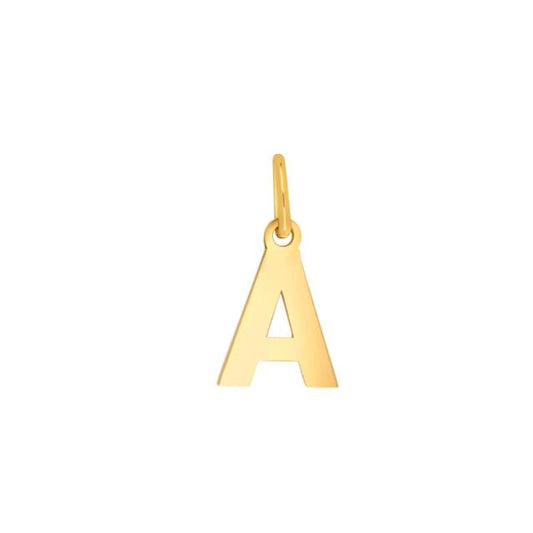 Prime & Pure 9K Yellow Gold Initial Pendant Letter A