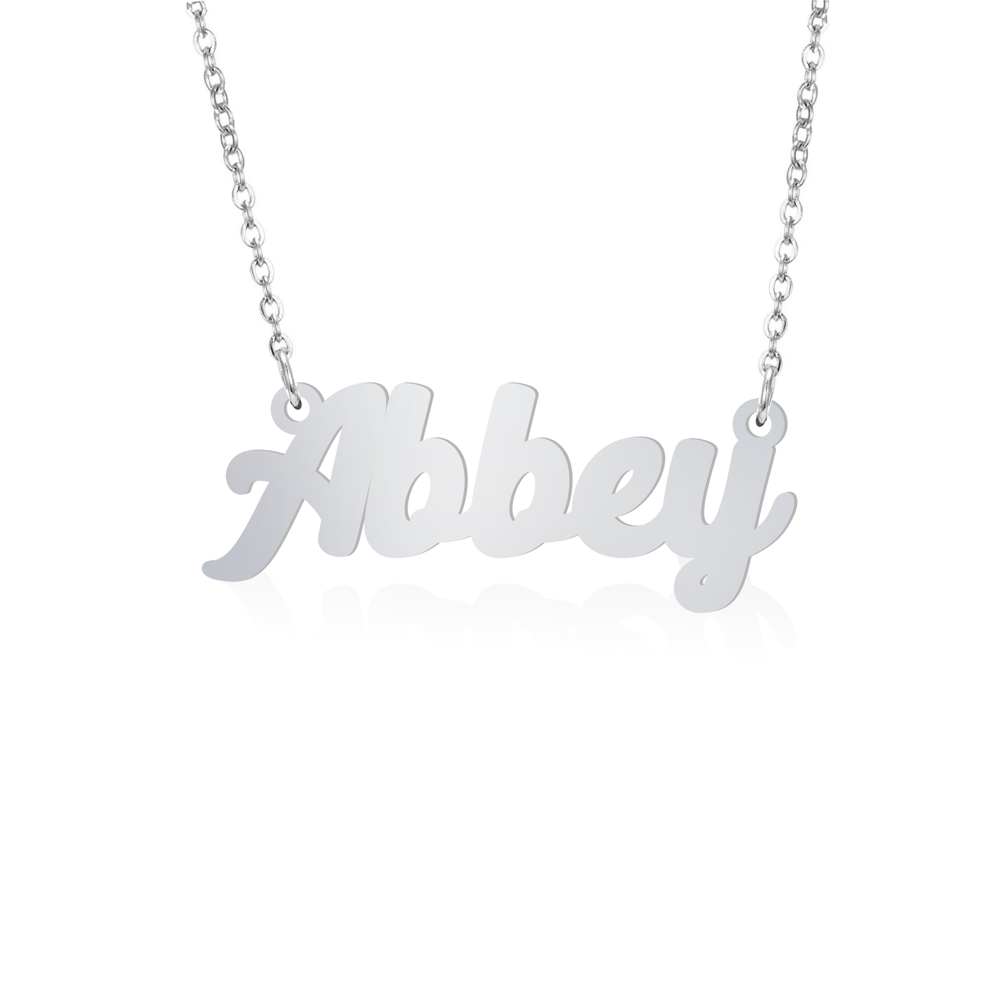 Prime & Pure 9K White Gold Name Necklace Abbey