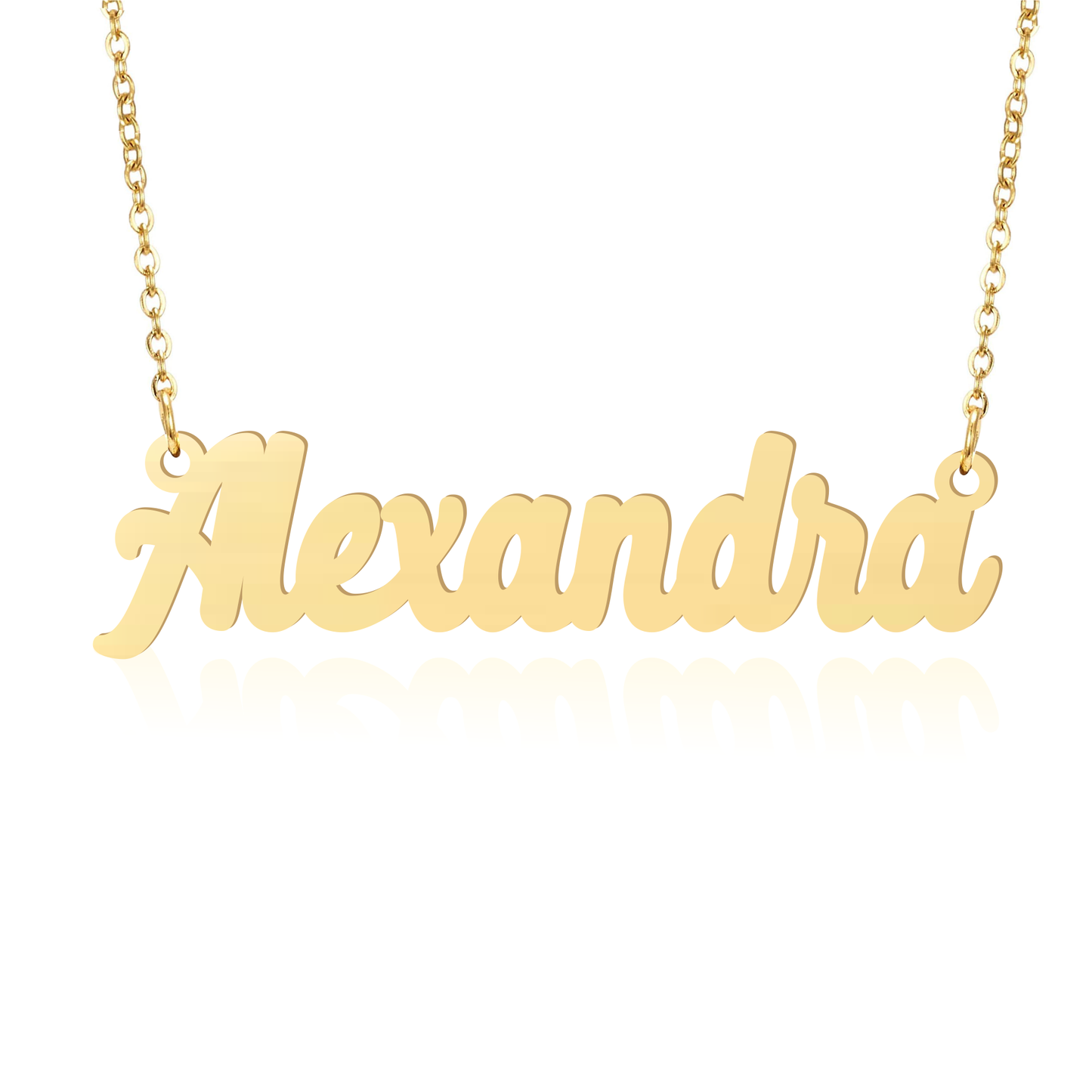 Prime & Pure 9K Yellow Gold Name Necklace Alexandra