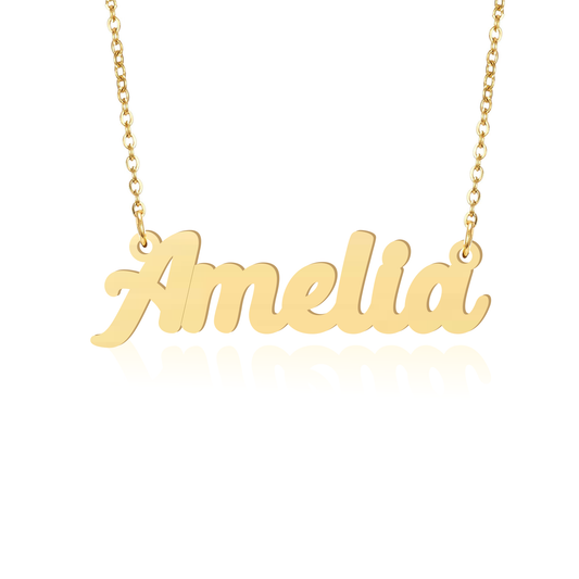 Prime & Pure 9K Yellow Gold Name Necklace Amelia