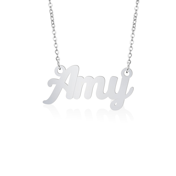 Prime & Pure 9K White Gold Name Necklace Amy