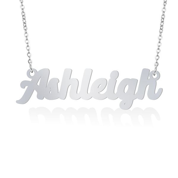 Prime & Pure Sterling Silver Name Necklace Ashleigh