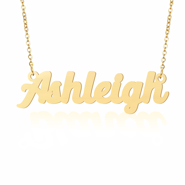 Prime & Pure 9K Yellow Gold Name Necklace Ashleigh