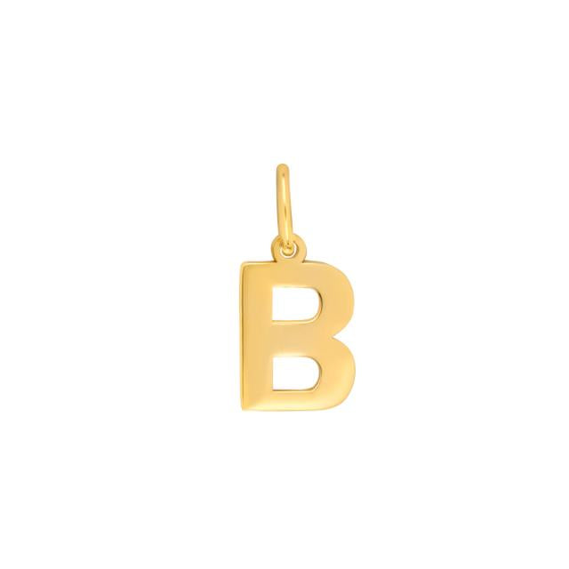 Prime & Pure 9K Yellow Gold Initial Pendant Letter B