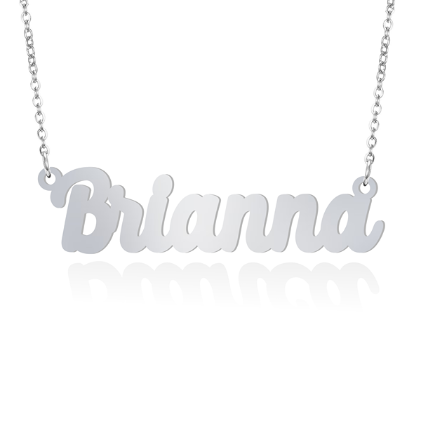 Prime & Pure 9K White Gold Name Necklace Brianna