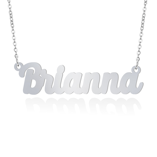 Prime & Pure 9K White Gold Name Necklace Brianna