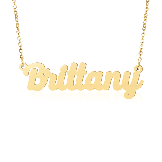 Prime & Pure 9K Yellow Gold Name Necklace Brittany
