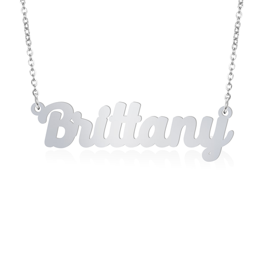 Prime & Pure Sterling Silver Name Necklace Brittany