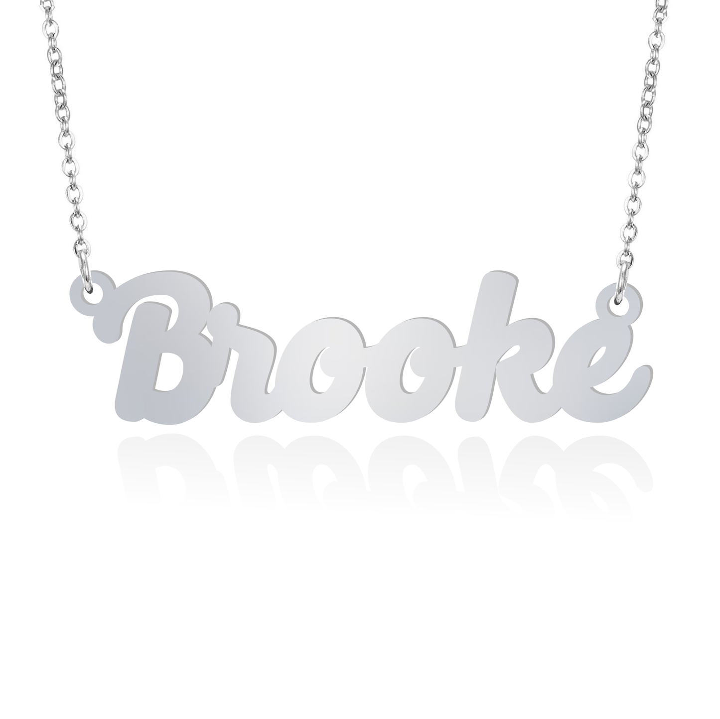 Prime & Pure 9K White Gold Name Necklace Brooke