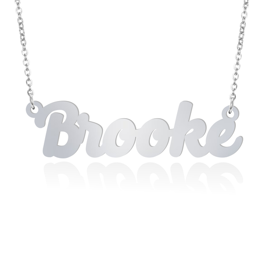 Prime & Pure Sterling Silver Name Necklace Brooke