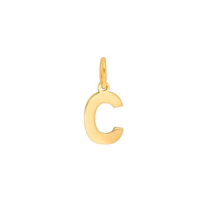 Prime & Pure 9K Yellow Gold Initial Pendant Letter C