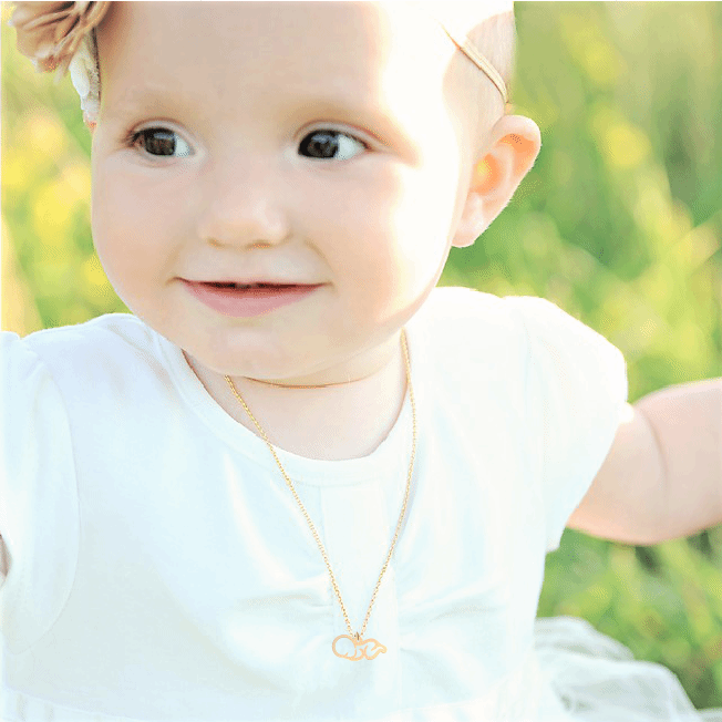 Sleeping Baby Line Necklace