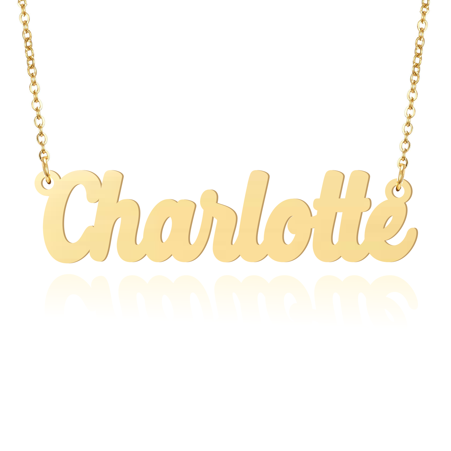 Prime & Pure 9K Yellow Gold Name Necklace Charlotte