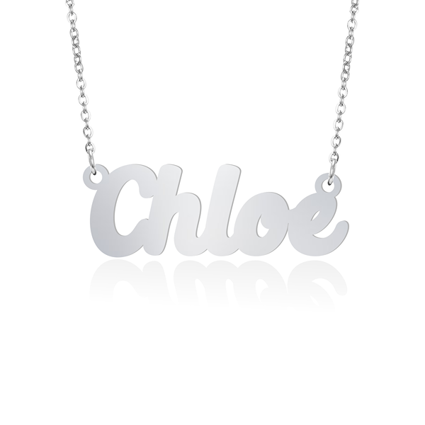 Prime & Pure 9K White Gold Name Necklace Chloe