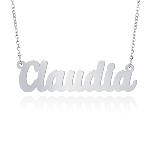 Prime & Pure Sterling Silver Name Necklace Claudia