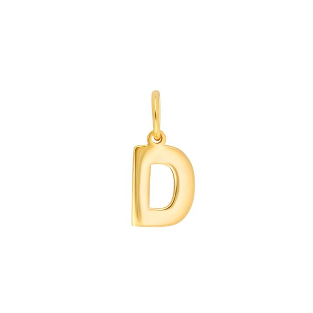 Prime & Pure 9K Yellow Gold Initial Pendant Letter D