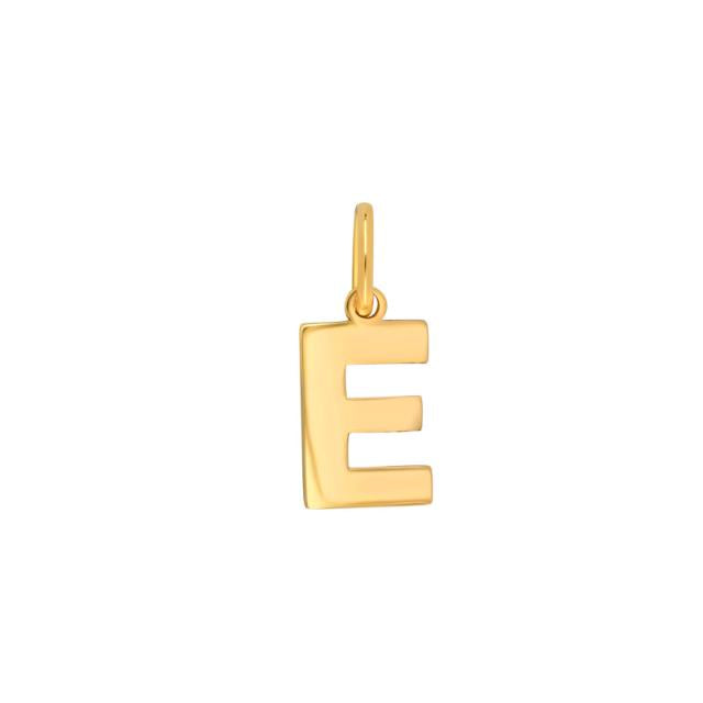 Prime & Pure 9K Yellow Gold Initial Pendant Letter E