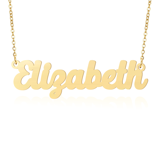 Prime & Pure 9K Yellow Gold Name Necklace Elizabeth