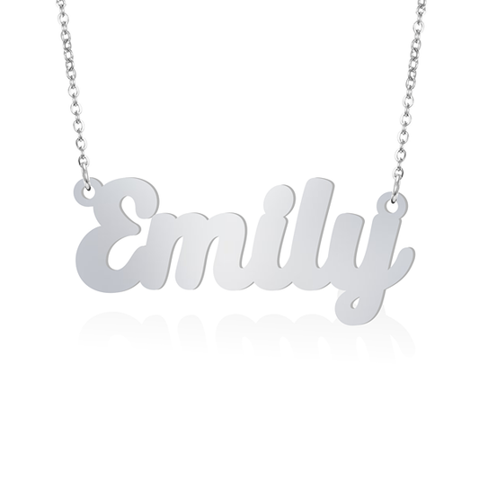 Prime & Pure 9K White Gold Name Necklace Emily