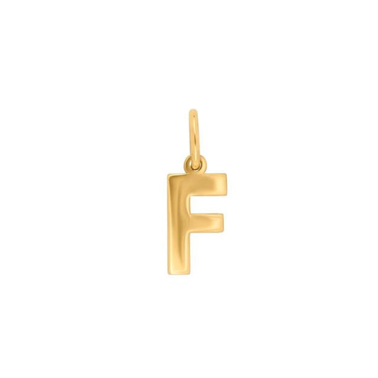 Prime & Pure 9K Yellow Gold Initial Pendant Letter F