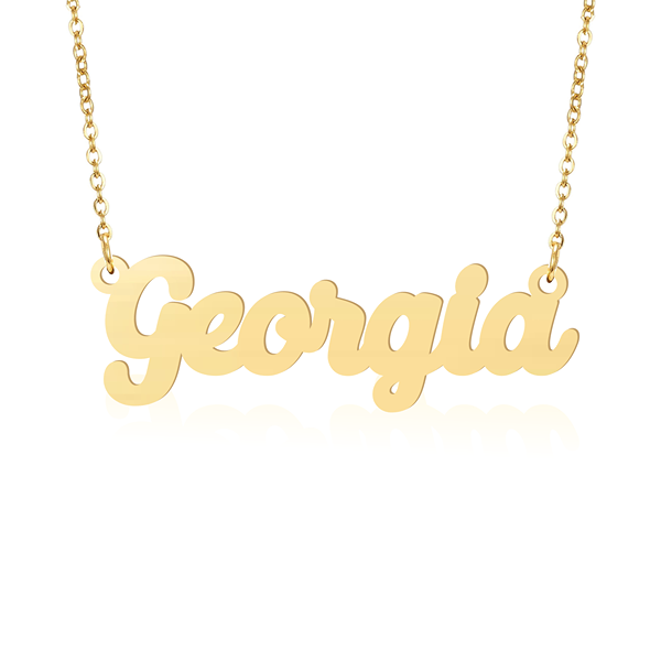 Prime & Pure 9K Yellow Gold Name Necklace Georgia